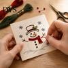 Рождественский набор для вышивания открыток Ручной DIY набор, Праздничный набор открыток-поздравлений Праздничные handmade принадлежности с нитками и бусинами, Подарок для начинающих рукоделие для взрослых