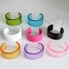 Transparent Half Cuff Bracelet Wide Elegant Wristband Fashion Resin Bangle Bracelet  Daily Casual