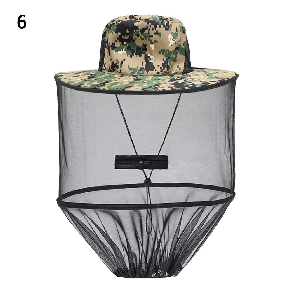 Casual Hidden Net Mesh Foldable Outdoor Sunscreen Mosquito Hat Repellent Protection Fishing Cap