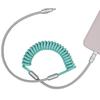 USB Lightning Зарядное устройство для с iPhone 15 и Зеленый x Кабель, Кабель, Кабель Type-C, iPhone, iPad, Android, Смартфон, Спиральный, Короткий,