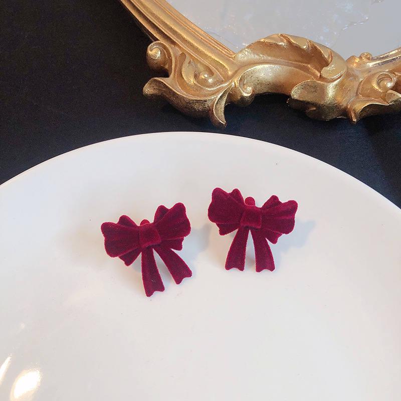 Корейские милые серьги-кисточки для девочек с цветочным узором - акриловые клипсы для ушей