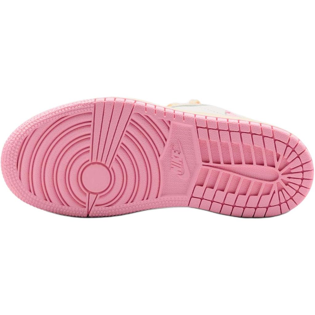 Кроссовки Travis Scott x Air Jordan 1 Low OG SP PS Shy Pink для детей Muslin Sail University-Red IQ7605-100