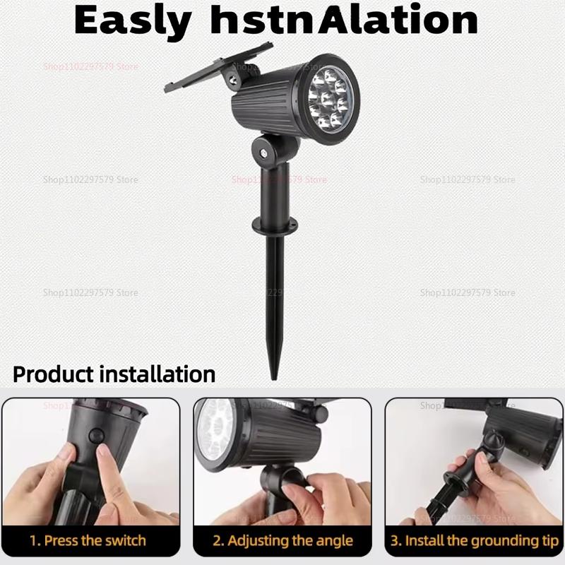 Солнечные прожекторы уличные водонепроницаемые светодиодные настенные светильники для сада, патио, дорожки, ландшафтного декора, меняющие ландшафтное освещение