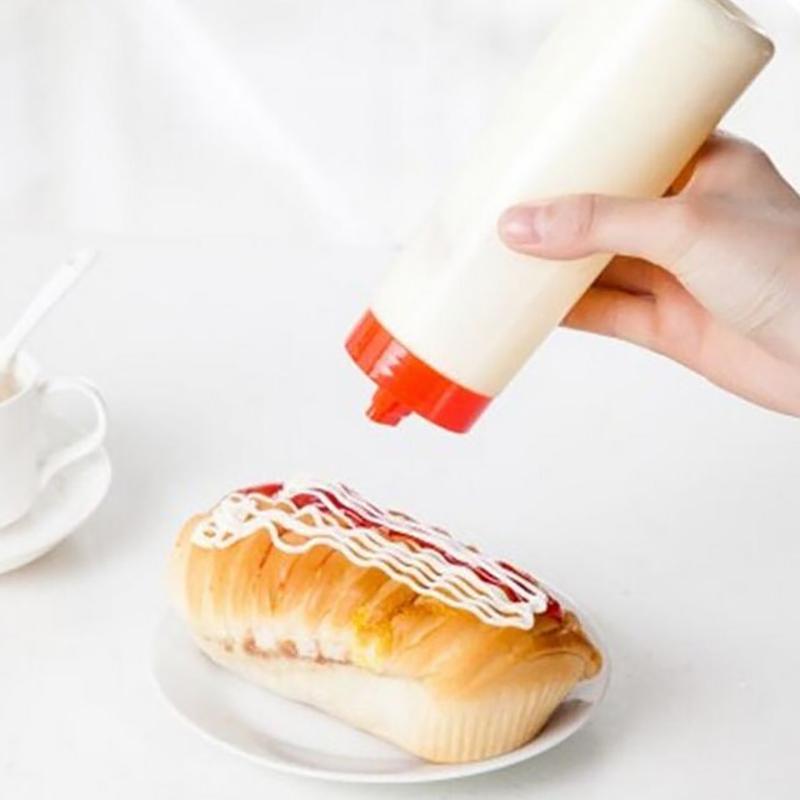 Бутылка для соуса 300 мл с 4 отверстиями, смоляной диспенсер для кетчупа и масла, кухонный графин