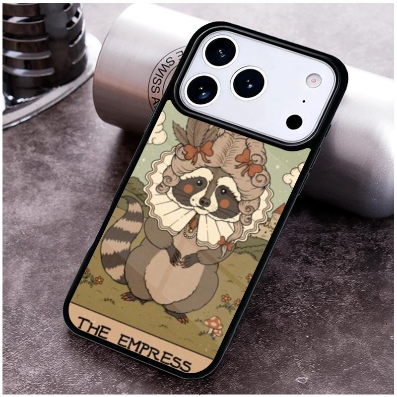 Чехол для телефона Raccoon Art Tarot для iPhone 17 16 15 Pro Max Air 14 13 12 11 Plus Ударопрочный Capa Cover