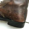Leather 10-Hole Lace-Up Work Boots 70s-80s Vintage Size 7E 25.0 Brown Military Style(USED)
