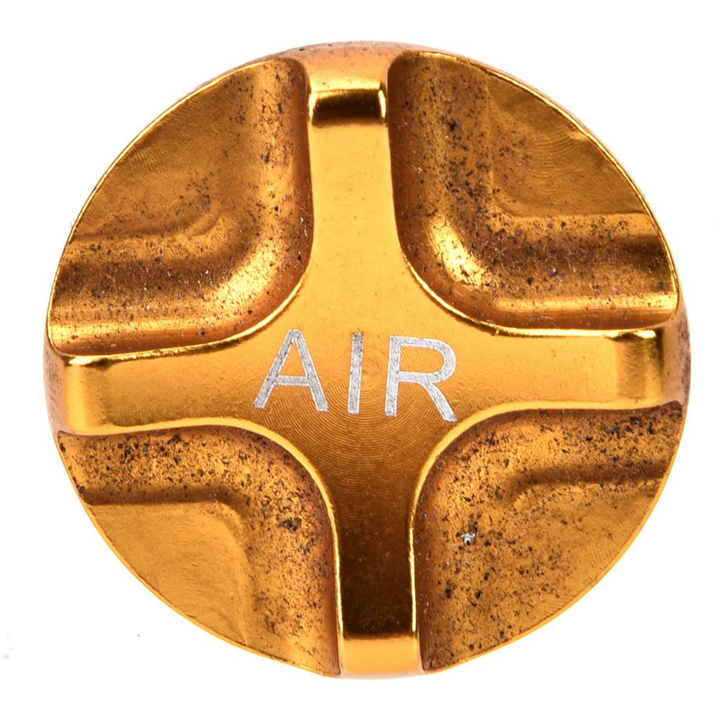 Aluminium Alloy Bicycle Suspension Fork Front Fork Airtight Valve Cover Bike Accessory(yellow)