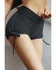 Azura Exchange Черные шорты с завязками по бокам, антицеллюлитные, с высокой талией, утягивающие ягодицы