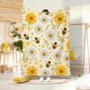 Forest pastoral style cottagecore Throw Lightweight g Flannel Blanket Soft Skinfriendly for Summer Cooling