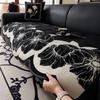 Chenille Sofa Cover Irregular Shape Sofa Cushion for Living Room Light Luxury Flowers Print Couch Covers Seat Cushions Towel
