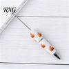 Pumpkin Shaped Ballpoint Pens Halloween Rhinestone Beadable Pen, DIY Sparkly Cat Ghost Plastic Beaded Spooky Stationery Glitter Black Ink Pen