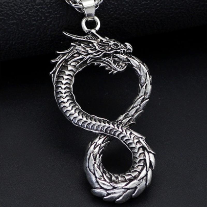 Скандинавская древняя мифология, ожерелье с подвеской в ​​стиле викингов, змеи, хвоста дракона, мужское ожерелье с подвеской в ​​готическом стиле, модные украшения