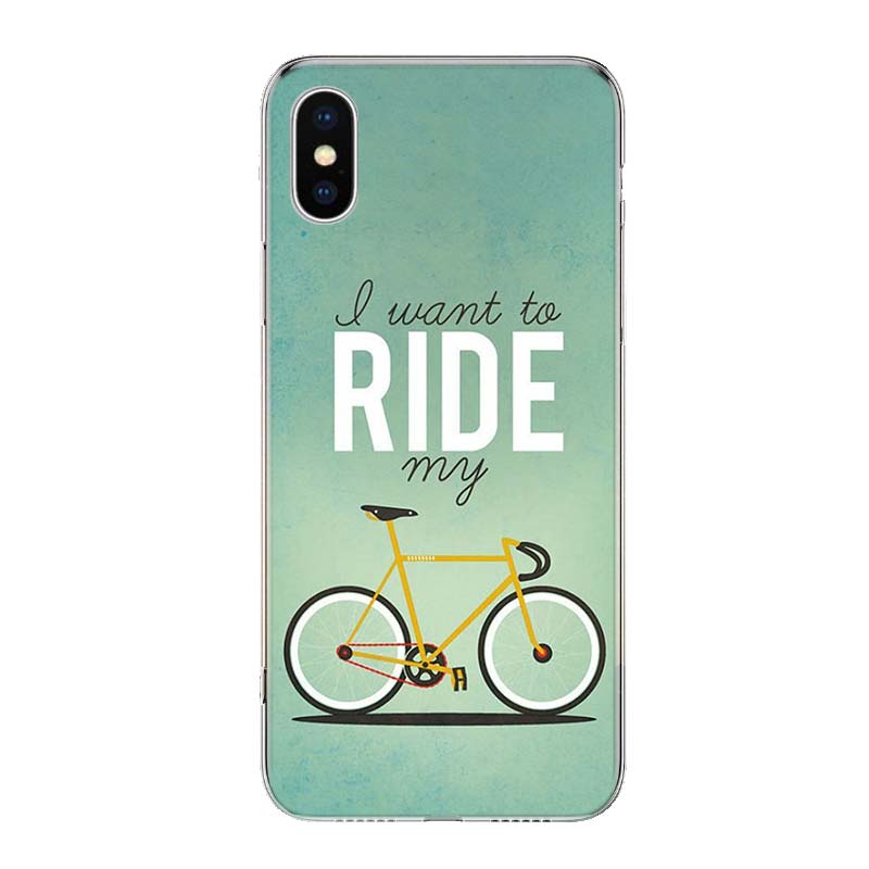 Bicycle Bike Sport Coqu For IPhone 18 17 Air 16 15 14 Plus 13 Mini 12 11 Pro Max Phone Case 16E 7 Print 8 SE Fundas Cover Soft Coqu
