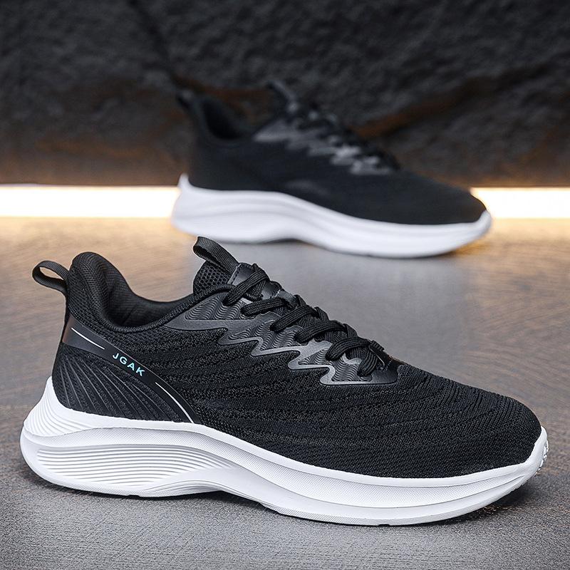 Large Size Men's Shoes Quanzhou Sports Shoes Light Casual Running Shoes Breathable Fly-woven Men's Casual Shoes Travel Shoes