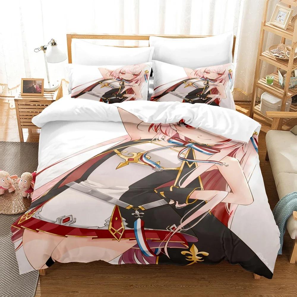 3D Принт Azur Lane Постельный Комплект, Пододеяльник Одеяло Постельный Комплект Пододеяльник Наволочка, Размер Кинг Квин Полуторный Для Мальчиков Девочек Взрослых
