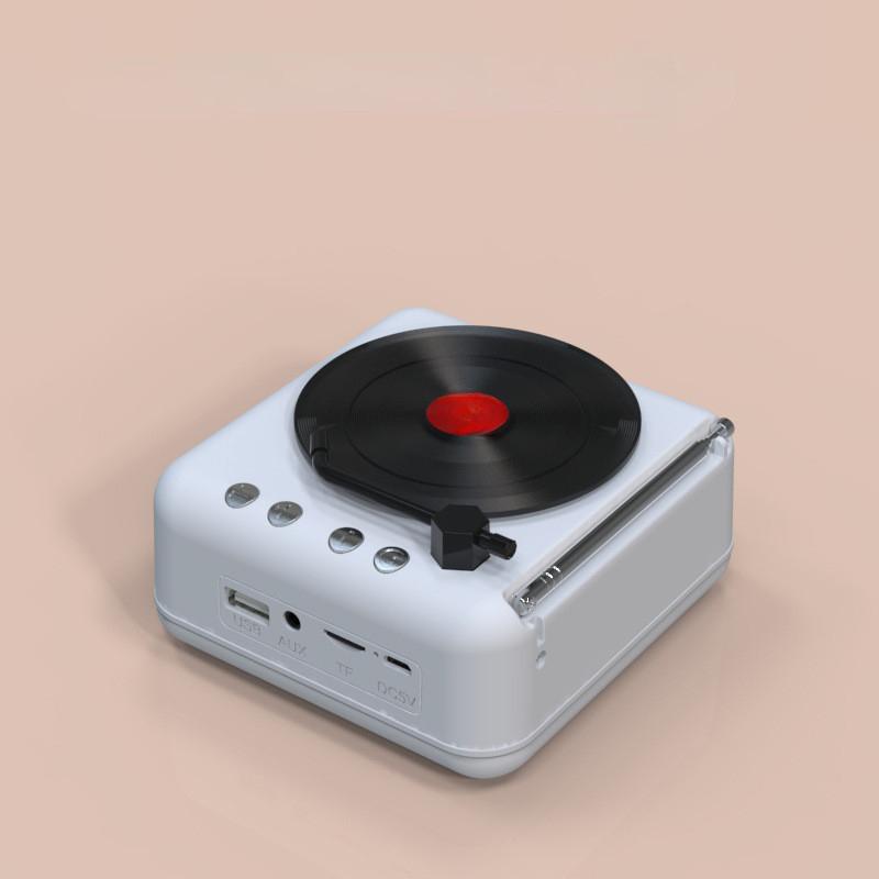 Винтажная проигрыватель виниловых пластинок Новые Hi-Fi звуковые эффекты Супер режим ожидания Радио Портативный Большой аккумулятор Bluetooth-динамик 112,4*105*57 мм