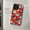 Милый игривый чехол с множеством кошек на ярком красном фоне для iPhone 17 16 15 14 11 12 13 Pro Max Air Plus