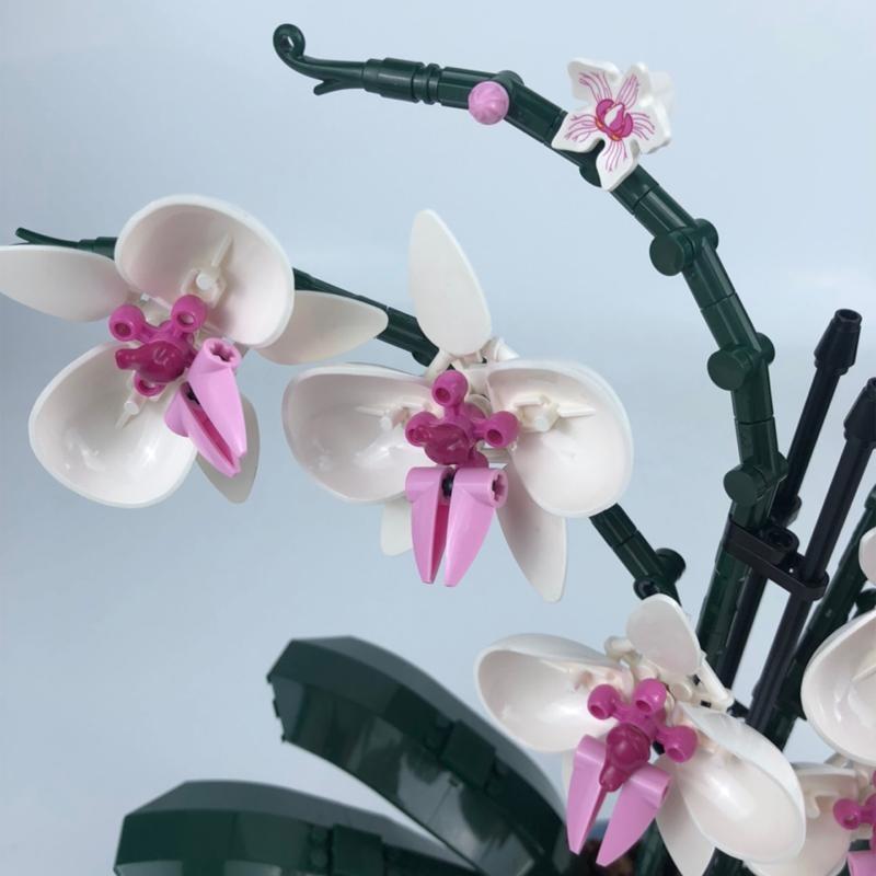 1 набор Симуляция Орхидеи Строительные Блоки, Развлекательные Головоломки, Красивый Домашний Декор