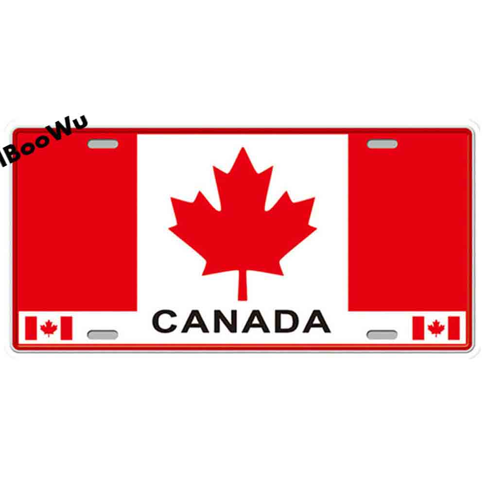 Worldwide Popular City License Plate Poster Vintage Wall Decor Canada/London/Brazil Metal Tin Sign Plaques Poster 15x30cm