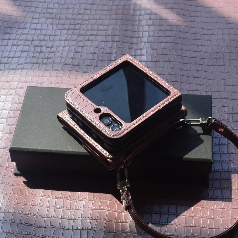 For Samsung Galaxy Z Flip7 FE 5G/Z Flip6 5G Case Handbag Style Kickstand Card Slot Leather+PC Cover