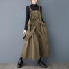 New 2025 Women Plus Size Spring Summer Dress Casual Sleeveless Oversized Basic Vintage Loose Belt Dress