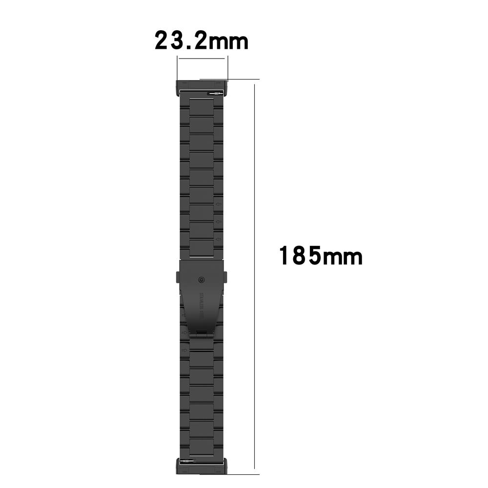 Stainless Steel Three Bead Buckle Chain Band for Fitbit Versa 3/Sense,Watchband Replacement