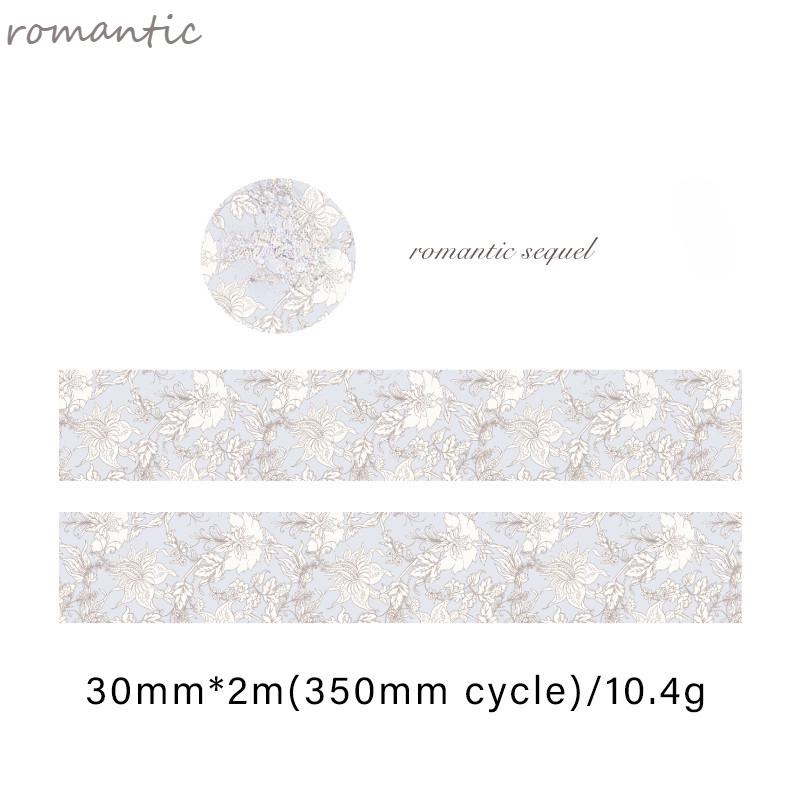 30mm/50mm*2m PET Tapes Flowers Stickers 35cm Cycle Collage Photo Album Decor Junk Journal DIY Scrapbooking Supplies