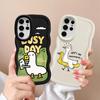 Мультяшная утка Мягкий чехол-бампер для телефона для Samsung Galaxy S20 FE A26 S23 Plus A25 S22 Ultra S25 S21 S24 A24 A35 A55 A54 A36 A34