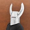 Medieval Templar Helmet, Teutonic Knight Wing, Great Horned Warrior Helmet, Fantasy Winged Cosplay