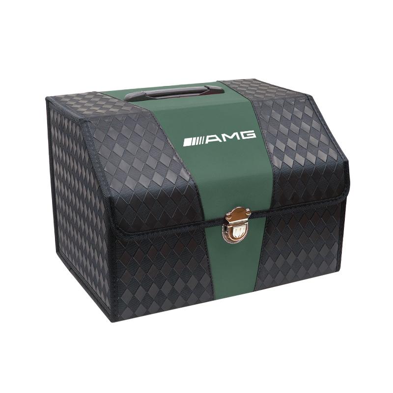 GLC GLB Car Trunk Leather Storage Box Stowing Tidying Bag For Mercedes Benz AMG GLE GLS CLS GLC CLA GLA GLK ML C197 R231 W167 W