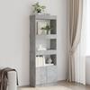 VidaXL Highboard 63x33x180 Cm Concrete Grey Engineered Wood, Bookcase, Modern Bookcase, Bookshelf 3309603