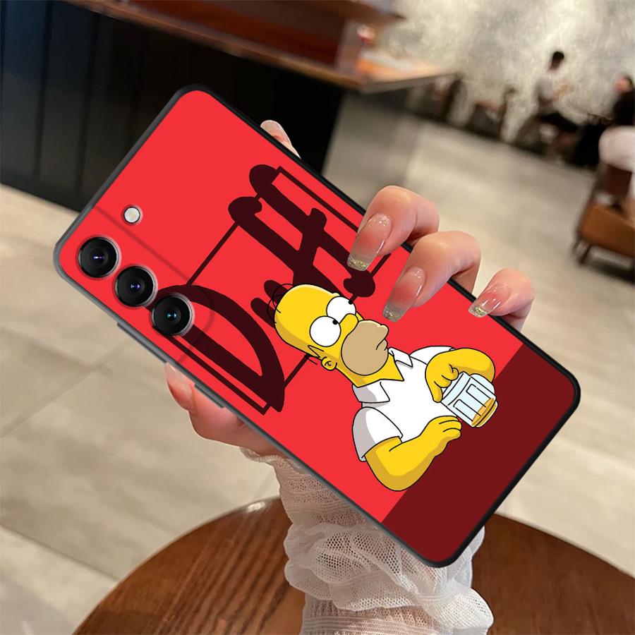 Черный Мягкий Чехол для Телефона для Samsung Galaxy A32 A25 A71 A41 A35 A26 A72 A24 A55 A36 A23 A53 A51 A73 A22 A52 Смешной Гомер