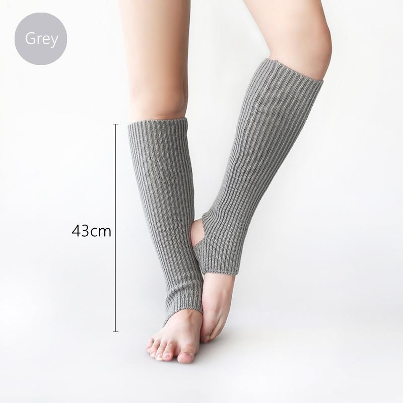 10 цветов, 2 размера, чехол для ног для взрослых, балетных танцев, защита пятки, вязаные шерстяные теплые носки для йоги, чулки