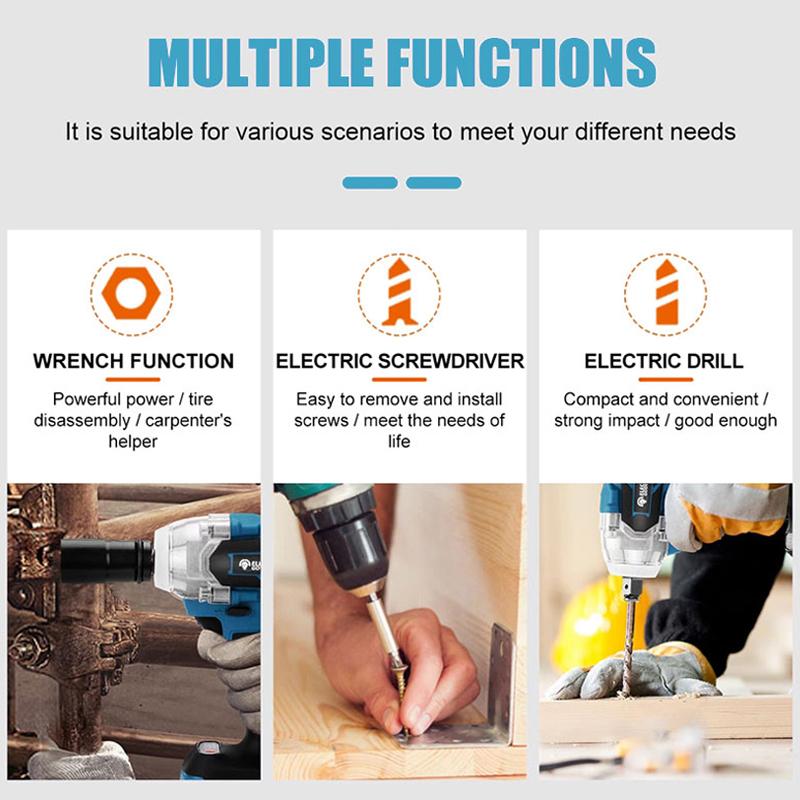 TW285 520N.m беспроводной электрический ударный гайковерт бесщеточный электрический гайковерт ручная дрель гнездо электроинструмент для Makita 18V аккумулятор