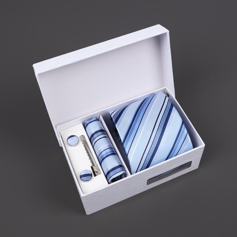 2025 Men'S Tie Premium Gift Box Jacquard Embroidered Tie Tie Logo Making