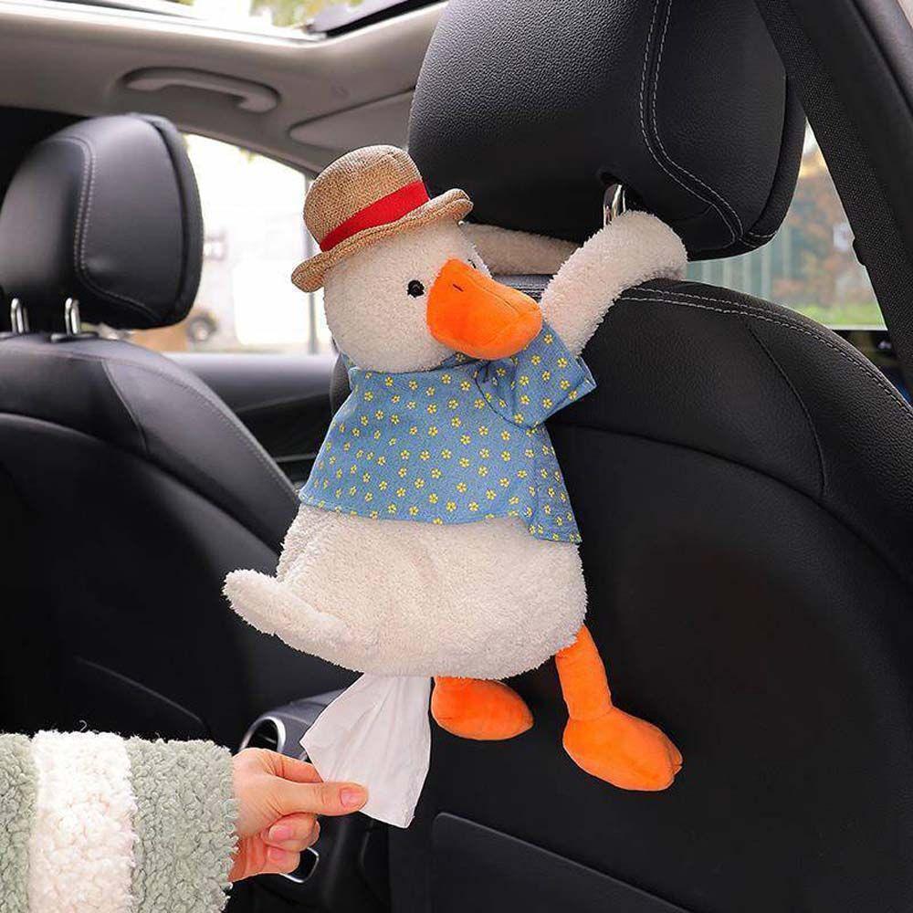 Car Seat Car Hanging Cartoon Duck Tissue Box Paper Napkin Case Car Drawer Box Car Tissue Bag