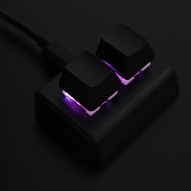 Механическая игровая USB-клавиатура с 2 настраиваемыми клавишами, цветной подсветкой, программируемые хот-свап клавиатурные блоки