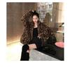 Зимняя куртка с леопардовым принтом, женская теплая парка с воротником-стойкой, верхняя одежда 2024 года, новые осенне-зимние корейские женские свободные пальто из искусственного меха
