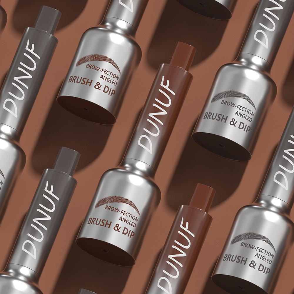 Краска для бровей с аппликатором-кисточкой — Тонкая формула для окрашивания от корней для стойких, естественных, пушистых бровей — Водостойкая, не размазывается