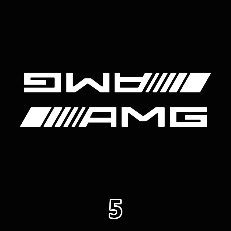 XUY2 2Pcs Car LED Under Side Mirror Light AMG Logo Wing Shape for Mercedes Benz W176 X156 W204 W212 W246 W117 W219 W209 W221 C117