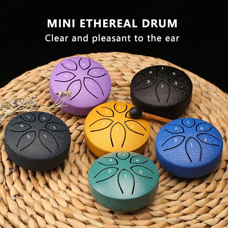 3-inch 6-tone Mini Steel Tongue Drum