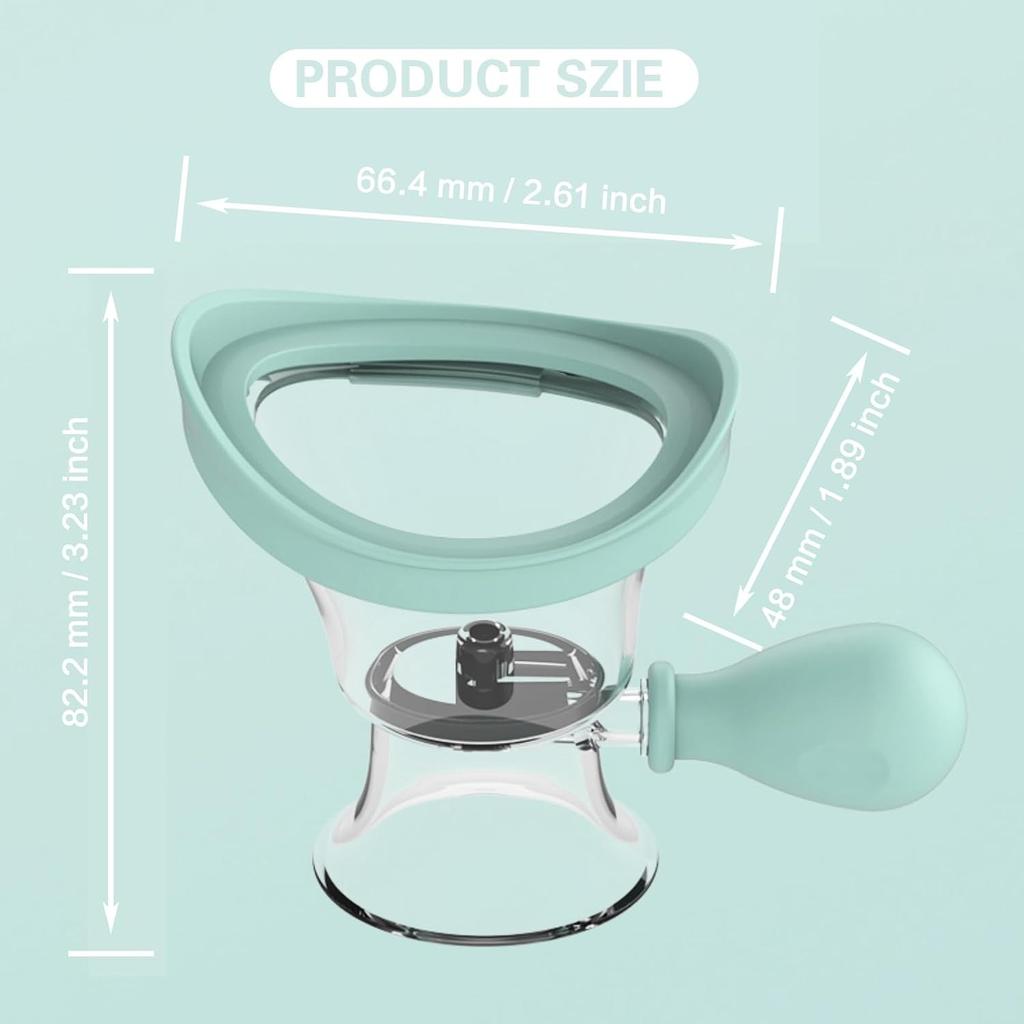 Eye Wash Cup, Silicone Manual Air Pressure Eye Wash Kit- Blue