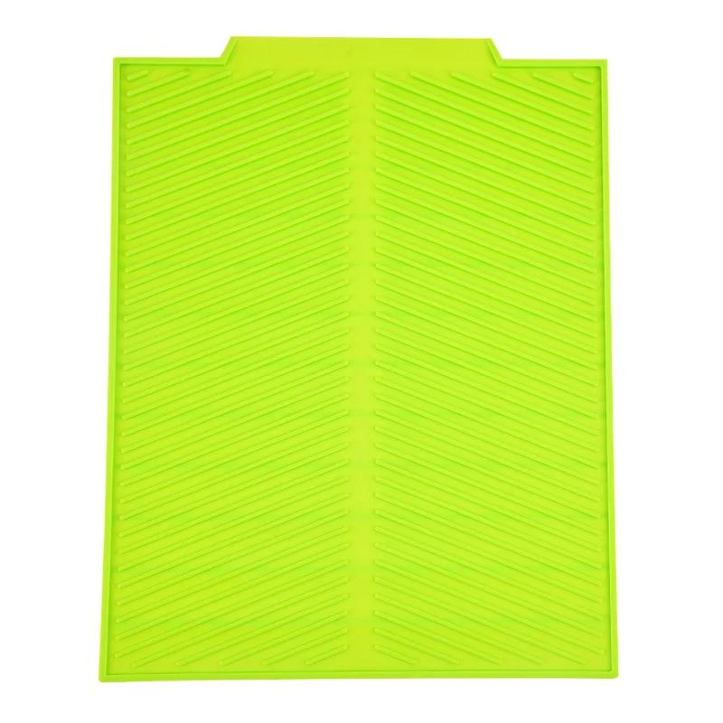 Non-slip Kitchen Silicone Drain Pad Storage Dish Cup Drying Mat Drainer Tray Anti-scald Potholder Placemat