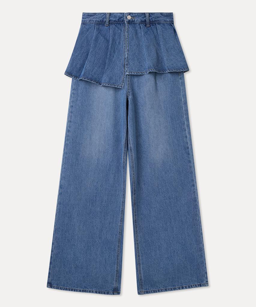 MIXXO Layered Skirt Denim Pants_Miwtjg413J
