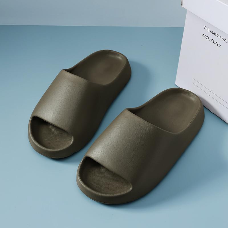 Модная однотонная летняя домашняя обувь унисекс, уютные шлепанцы для пар, гибкие мягкие сандалии для мужчин и женщин, тапочки, домашние шлепанцы