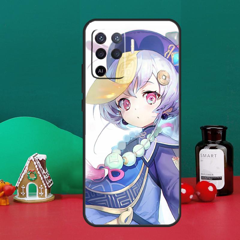 Чехол Genshin Impact Qiqi для OPPO A79 A74 A94 A58 A78 A98 A5 A9 A53 A52 A72 A15 A17 A77 A16 A76 A96 A57S A54S