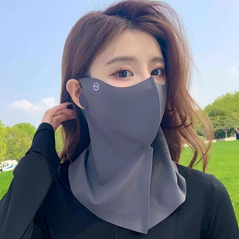 Breathable anti-ultraviolet high-value sunscreen face mask, summer sunshade cycling mask, ice silk seamless neck mask