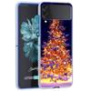 Чехол Merry Christmas Tree Deer для Samsung Galaxy Z Flip 4 5G Прозрачный жесткий чехол для мобильного телефона ZFlip Clear PC Luxury Coque