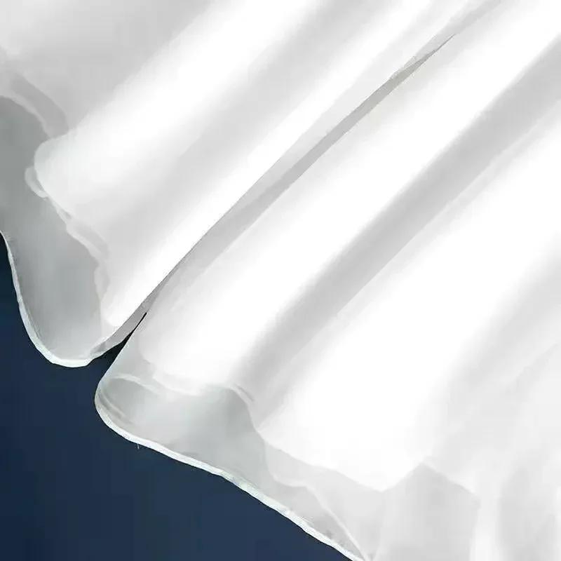 Женские широкие брюки, двухслойные струящиеся свободные брюки, универсальные брюки с высокой посадкой, свободные укороченные шифоновые брюки