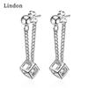 Женские серьги из медного сплава с цирконом Lindon - Серьги-подвески в подарок на свадебную вечеринку